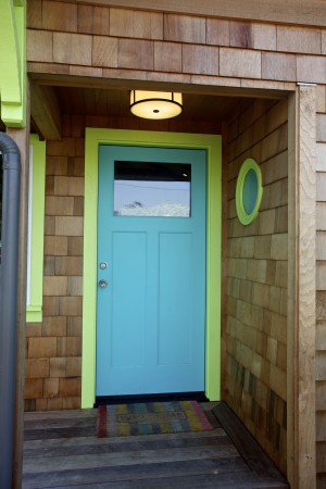 Sharples blue door